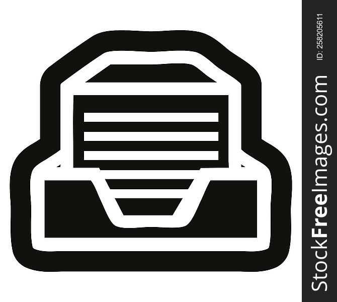 office paper stack icon symbol