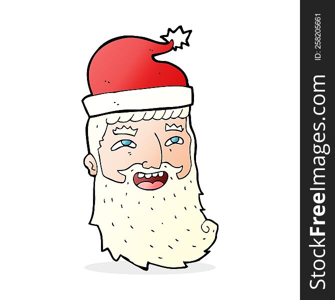 cartoon laughing santa