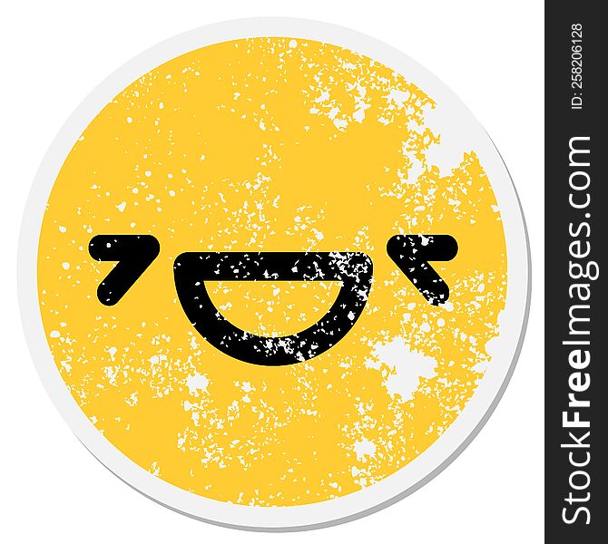Laughing Face Circular Sticker