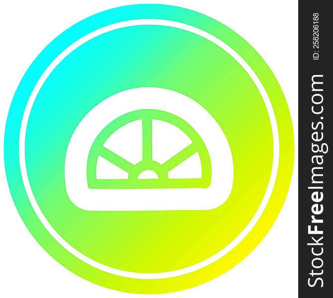 protractor math equipment circular icon with cool gradient finish. protractor math equipment circular icon with cool gradient finish