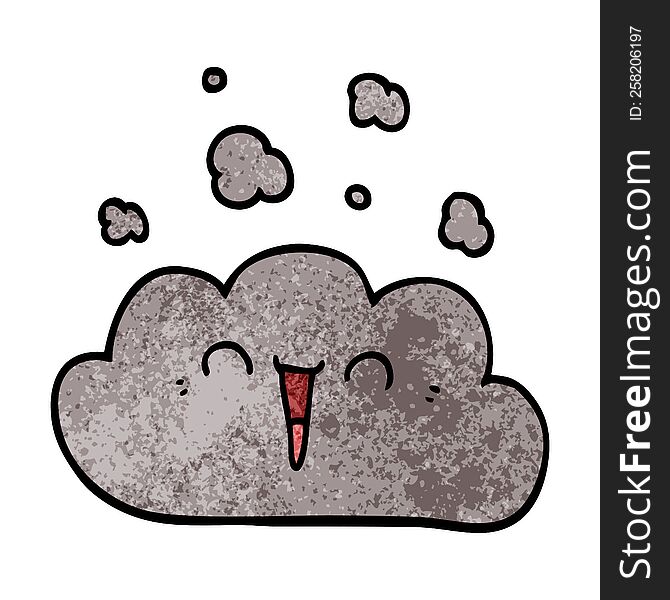 cartoon doodle smoke cloud