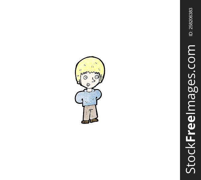 cartoon blond boy