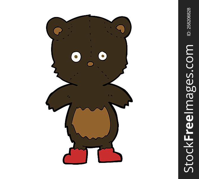 Cartoon Black Bear Cub