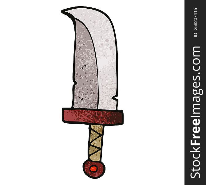 Cartoon Doodle Dagger