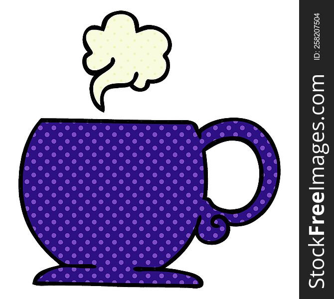 comic book style quirky cartoon hot drink. comic book style quirky cartoon hot drink