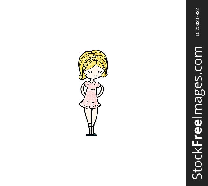 cartoon pretty blond girl