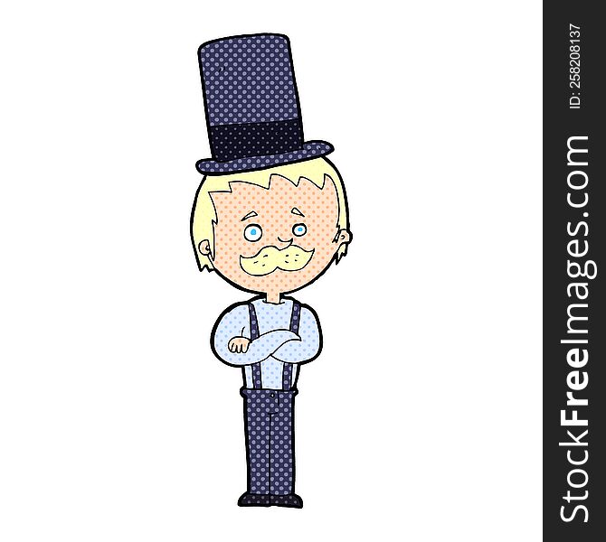 cartoon man in top hat