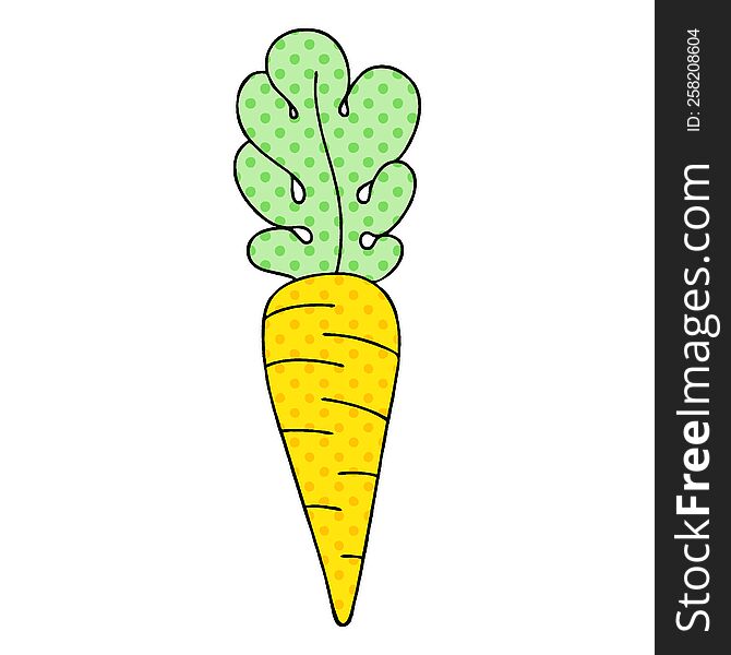 Quirky Comic Book Style Cartoon Carrot