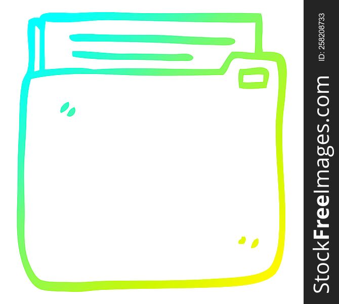 cold gradient line drawing of a cartoon business documents