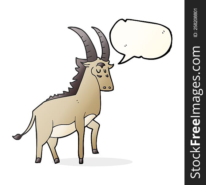 speech bubble cartoon antelope