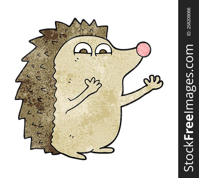 textured cartoon cute hedgehog