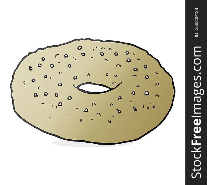 cartoon bagel