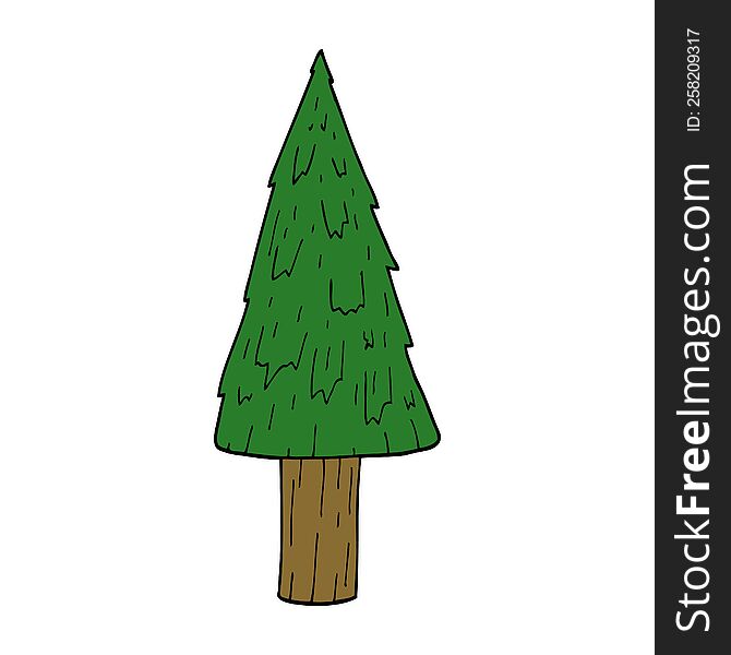 Cartoon Doodle Christmas Tree