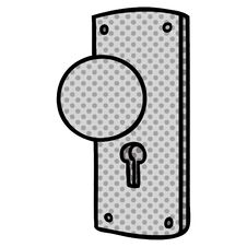 Free Cartoon Doodle Of A Door Handle Royalty Free Stock Photos - 258211858