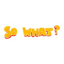 Retro Cartoon So What Symbol Stock Photo