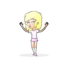 Cartoon Pretty Girl Royalty Free Stock Photo