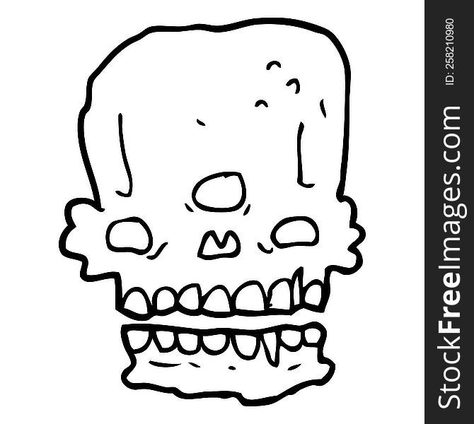 Cartoon Spooky Skull