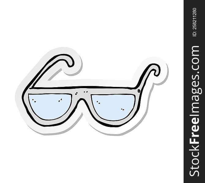Sticker Of A Cartoon Spectacles