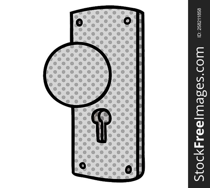 cartoon doodle of a door handle