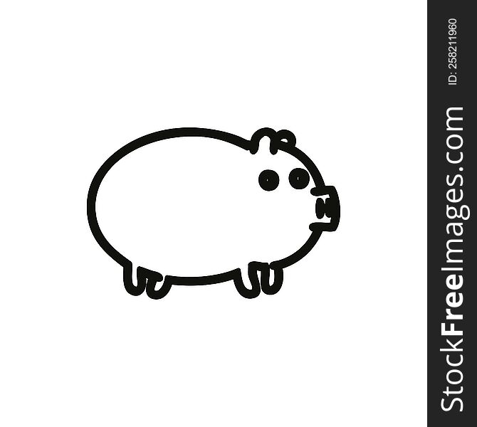 fat pig icon symbol