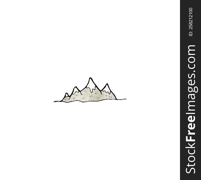 cartoon mountain range