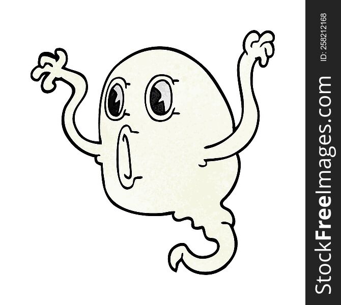 spooky cartoon doodle ghost