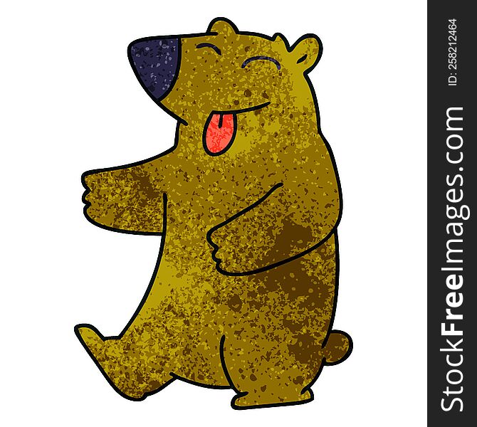 Quirky Hand Drawn Cartoon Bear