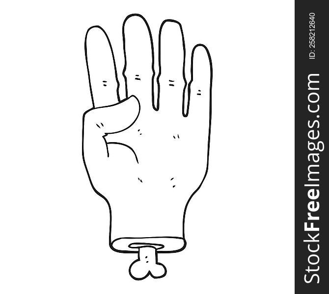 Black And White Cartoon Hand