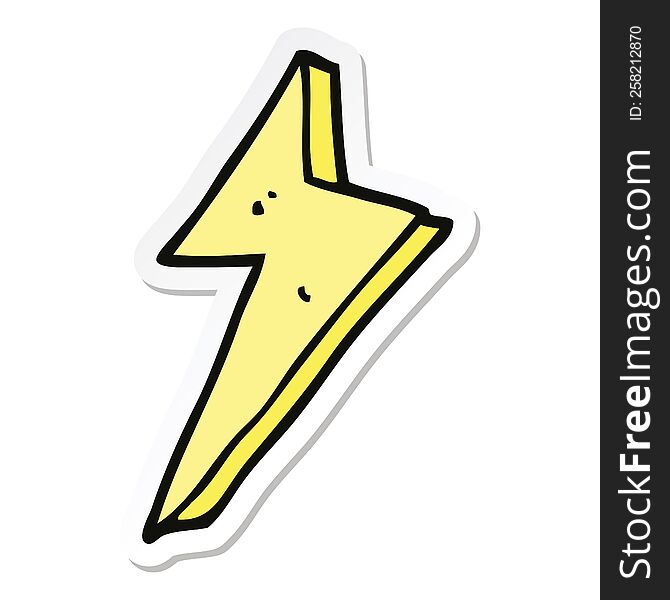 sticker of a cartoon lightning