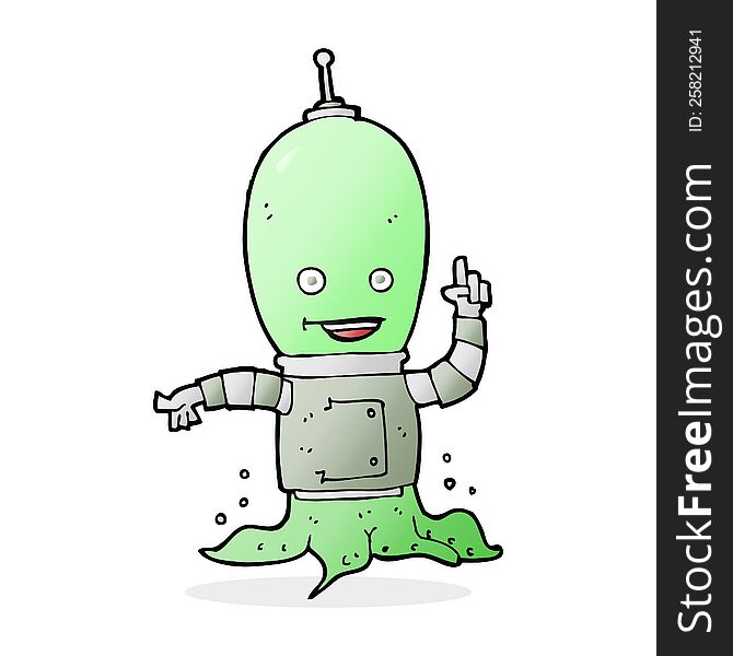 cartoon alien spaceman