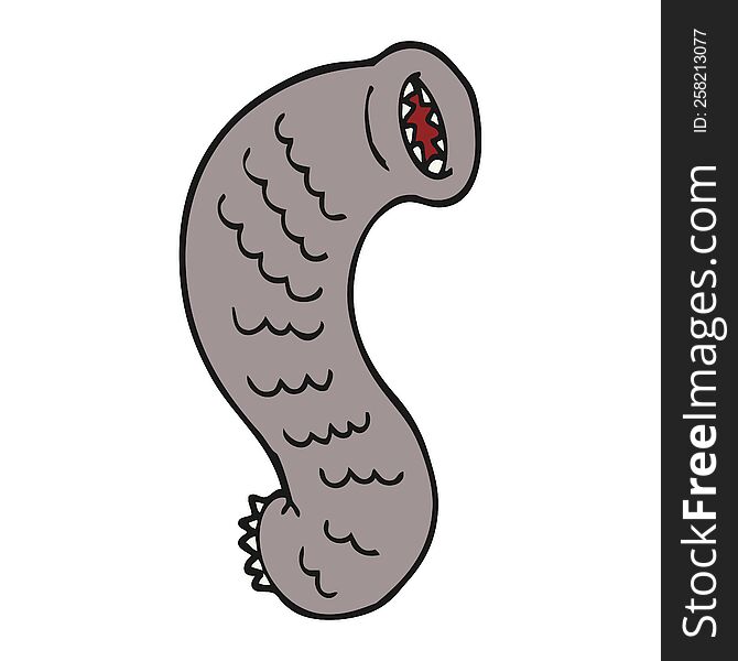 Cartoon Doodle Hungry Leech