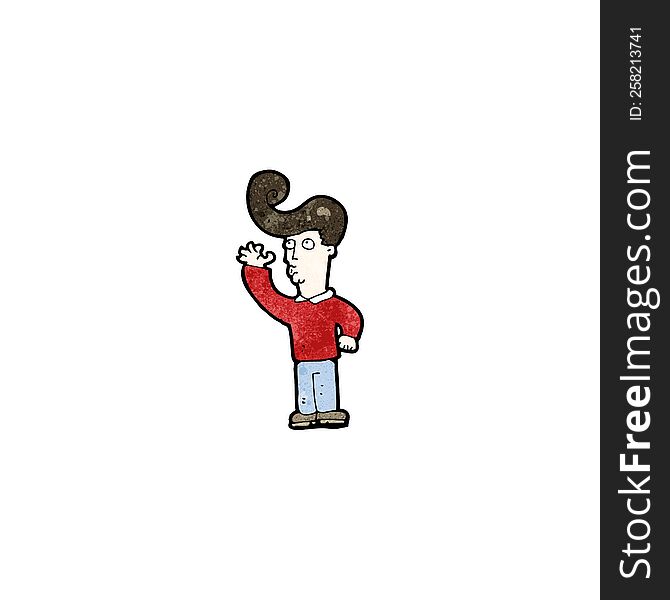 Cartoon Man With Fashion Hairstyle