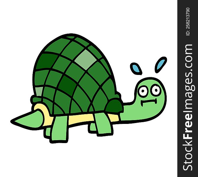 Cartoon Doodle Funny Tortoise