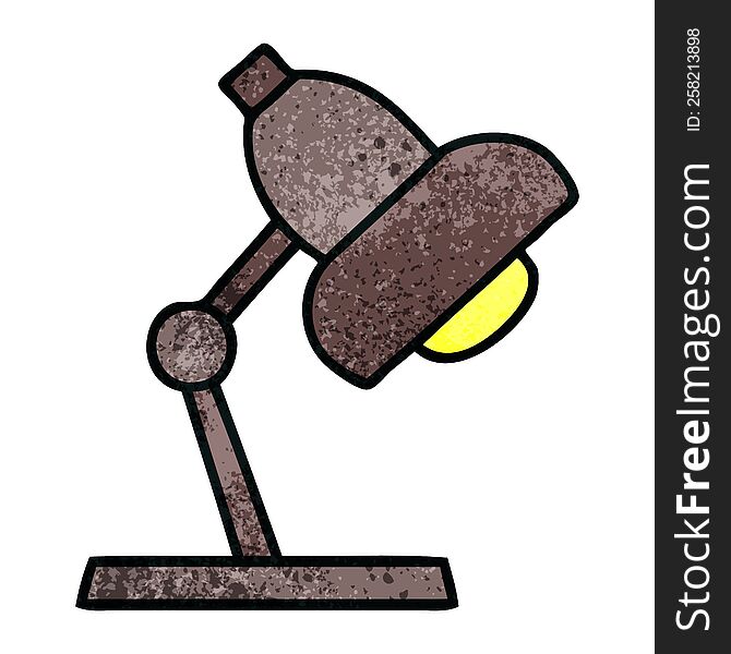 Retro Grunge Texture Cartoon Table Lamp