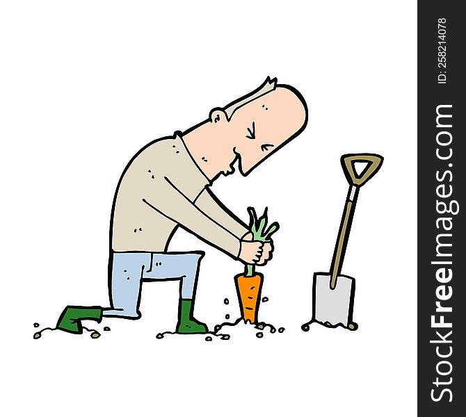 cartoon gardener