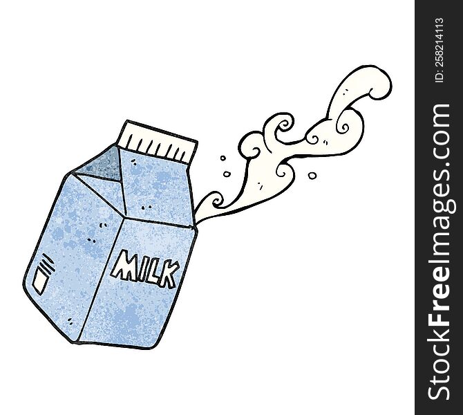 Texture Cartoon Milk Carton