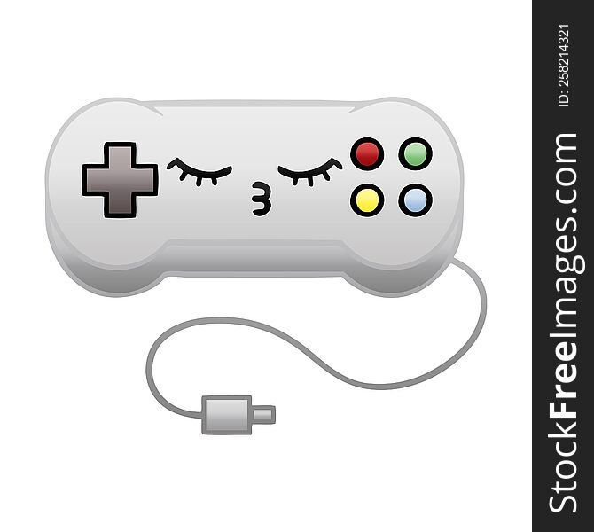 Gradient Shaded Cartoon Game Controller