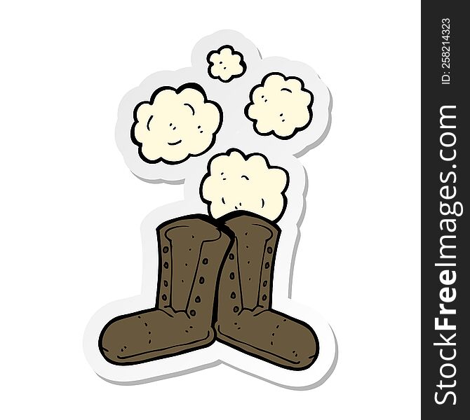 sticker of a old boots cartoon