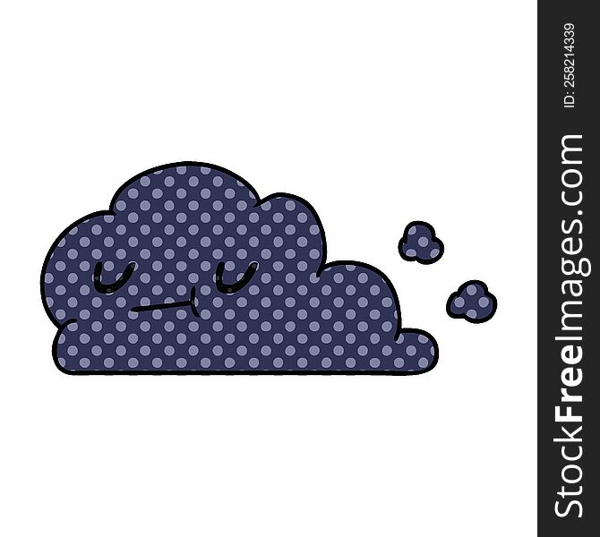 Cartoon Of Kawaii Happy Cloud
