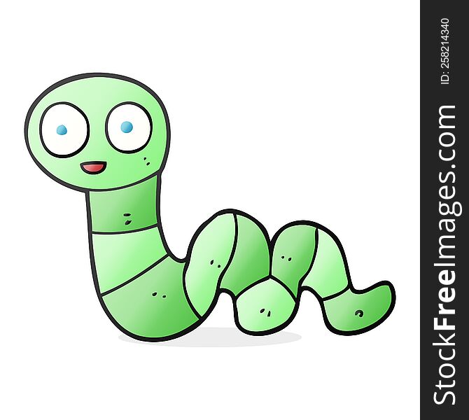 freehand drawn cartoon snake