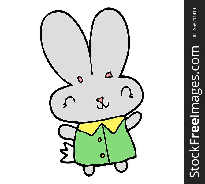 cute cartoon tiny rabbit