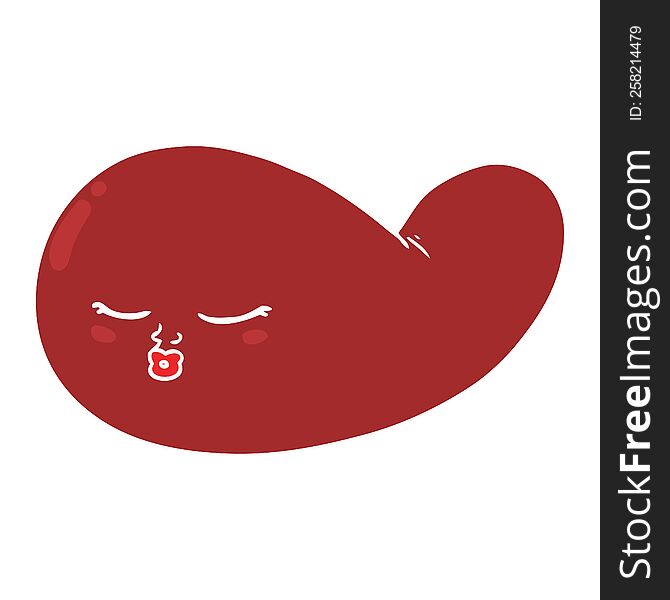 flat color style cartoon gall bladder