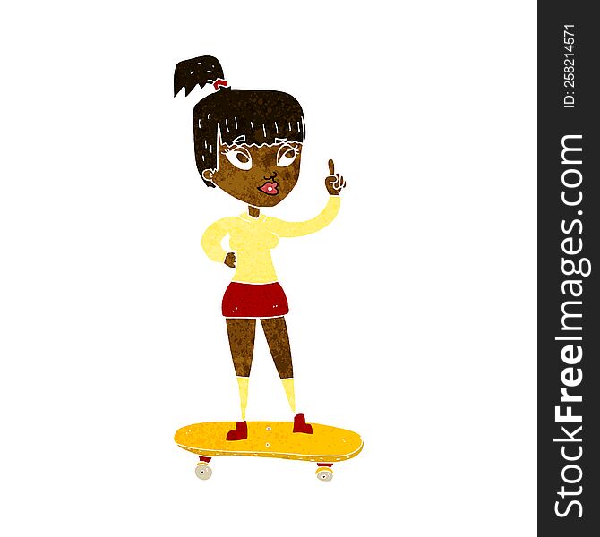 cartoon skater girl