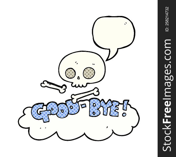 Comic Book Speech Bubble Cartoon Good-bye Symbol