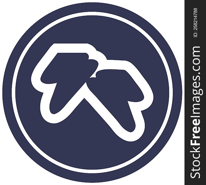 lightning bolts circular icon symbol