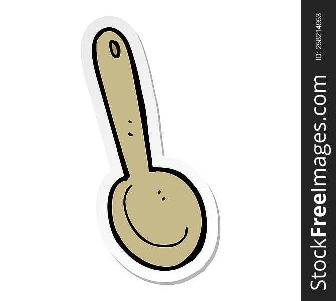 sticker of a cartoon spoon