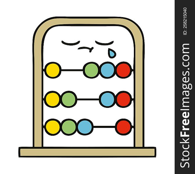 cute cartoon of a abacus. cute cartoon of a abacus