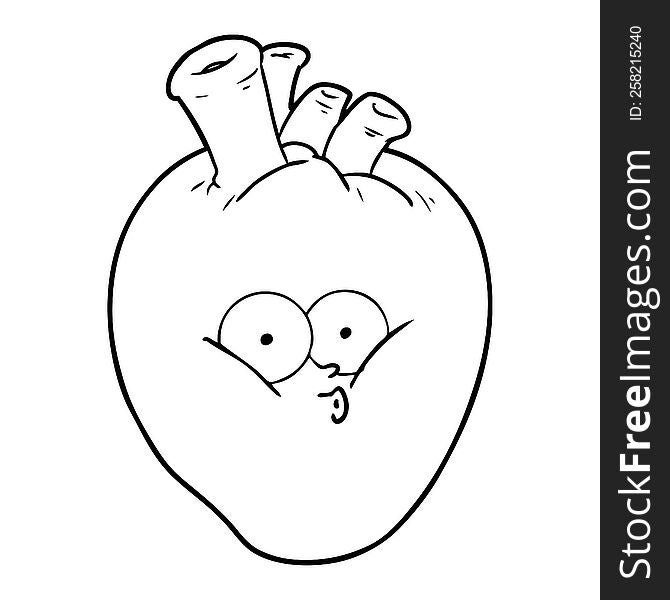 cartoon confused heart. cartoon confused heart