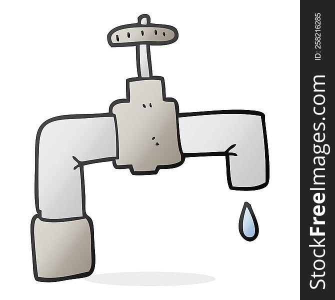 cartoon dripping faucet