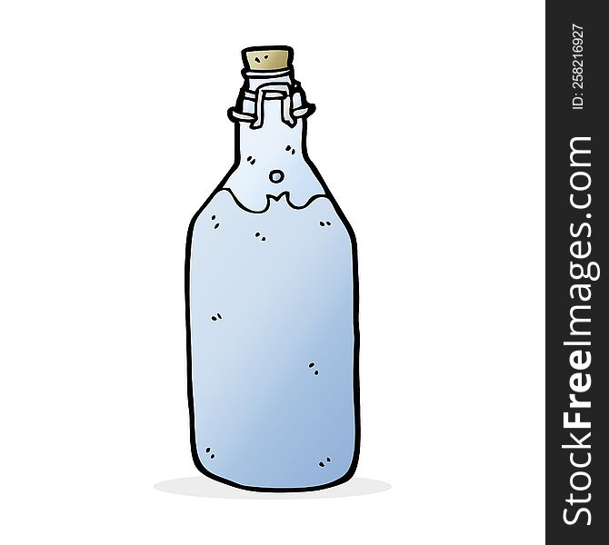 cartoon old style water bottle